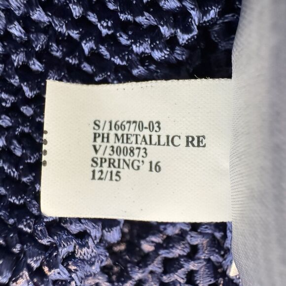 Banana Republic Sweater Womens Size S Roll Neck Blue Metallic Pullover Jumper - Picture 9 of 14